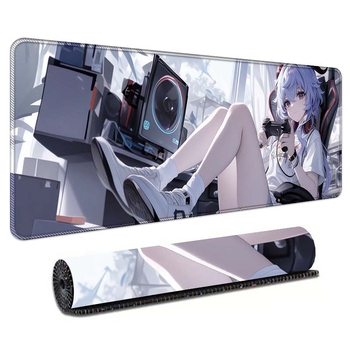 Gaming podloga za stol s temom anime, ekstra velika, za tipkovnicu i miš, precizno šivani rub, protuklizna površina.