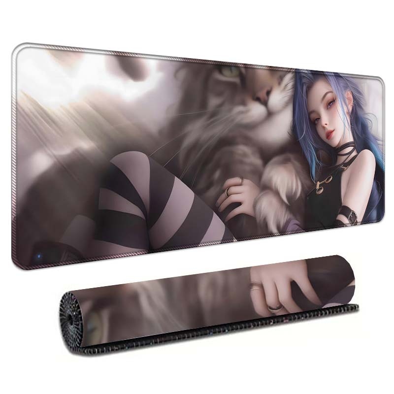 Gaming podloga za stol s temom anime, ekstra velika, za tipkovnicu i miš, precizno šivani rub, protuklizna površina.