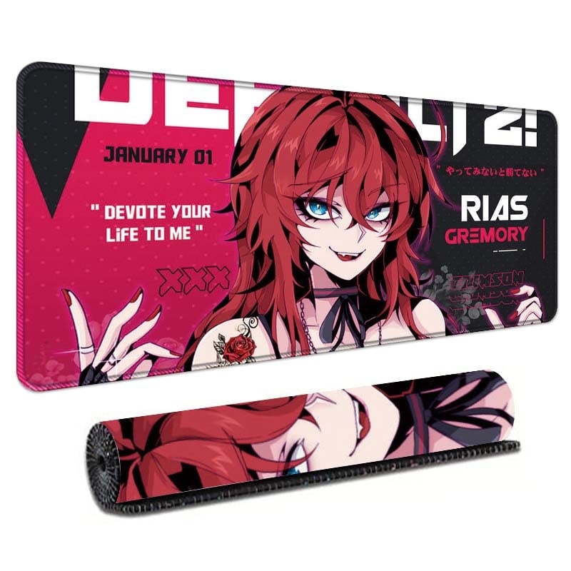 Gaming podloga za stol s temom anime, ekstra velika, za tipkovnicu i miš, precizno šivani rub, protuklizna površina.