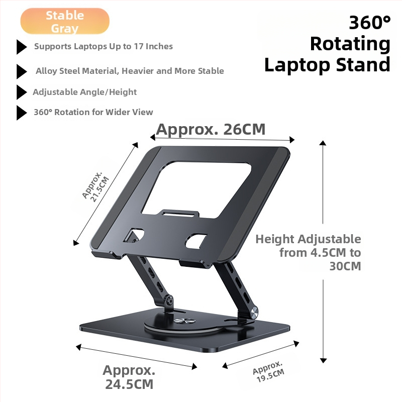 Nešiojamojo kompiuterio stovas iš lydinio plieno, modelis J29, prekės ženklas Into the deer, skirtas nešiojamiesiems, svoris 1680 g