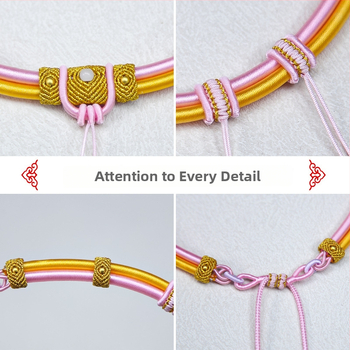 Оригинално ръчно изработено въжен нашийник за деца, U-образен дизайн, с О-верига.