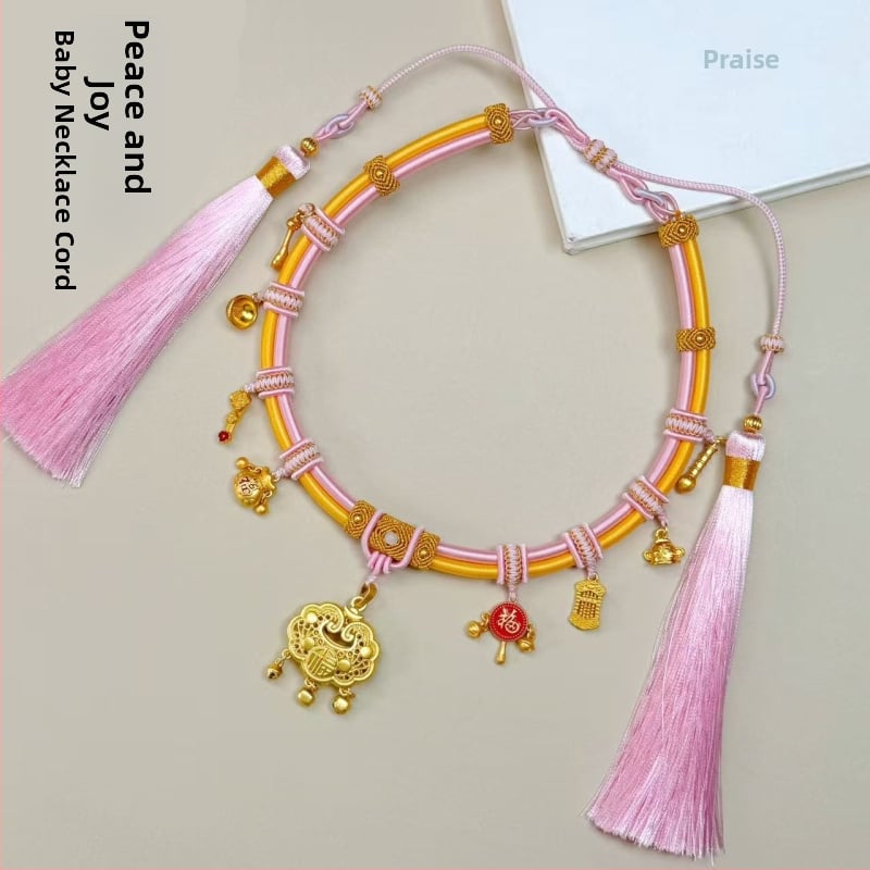 Оригинално ръчно изработено въжен нашийник за деца, U-образен дизайн, с О-верига.