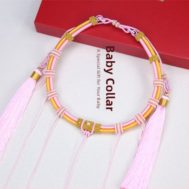 Оригинално ръчно изработено въжен нашийник за деца, U-образен дизайн, с О-верига.