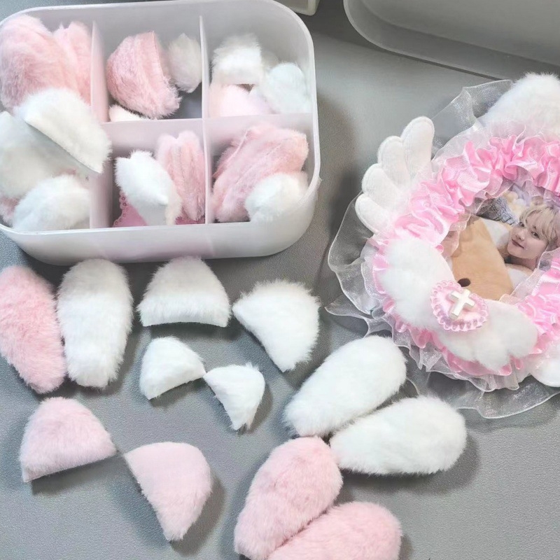 Set dodataka za naušnice s pliš mačjim ušima i zečjim ušima, ručni rad DIY komplet s čipkom