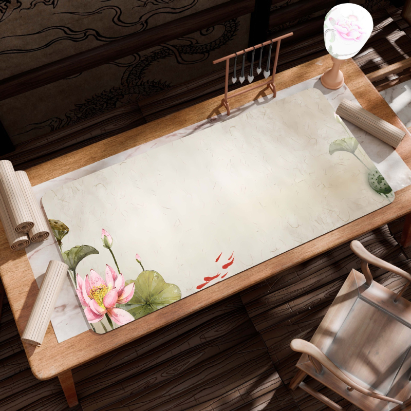 B26-Starinski pejzaž: Velika podloga za stol, Platno, Protivklizna, Toplinskim prijenosom ispis, Jednostrana, Za uredski i gaming stol