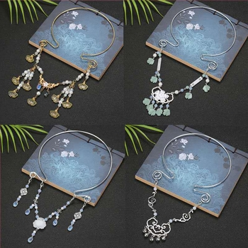 Нашийник от сплав, национален стил, сърцевидно оформление, електроплатиране, възможност за персонализиране