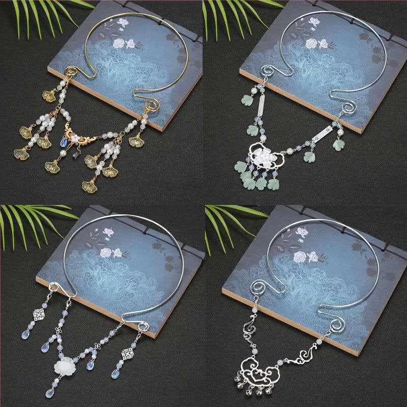 Нашийник от сплав, национален стил, сърцевидно оформление, електроплатиране, възможност за персонализиране