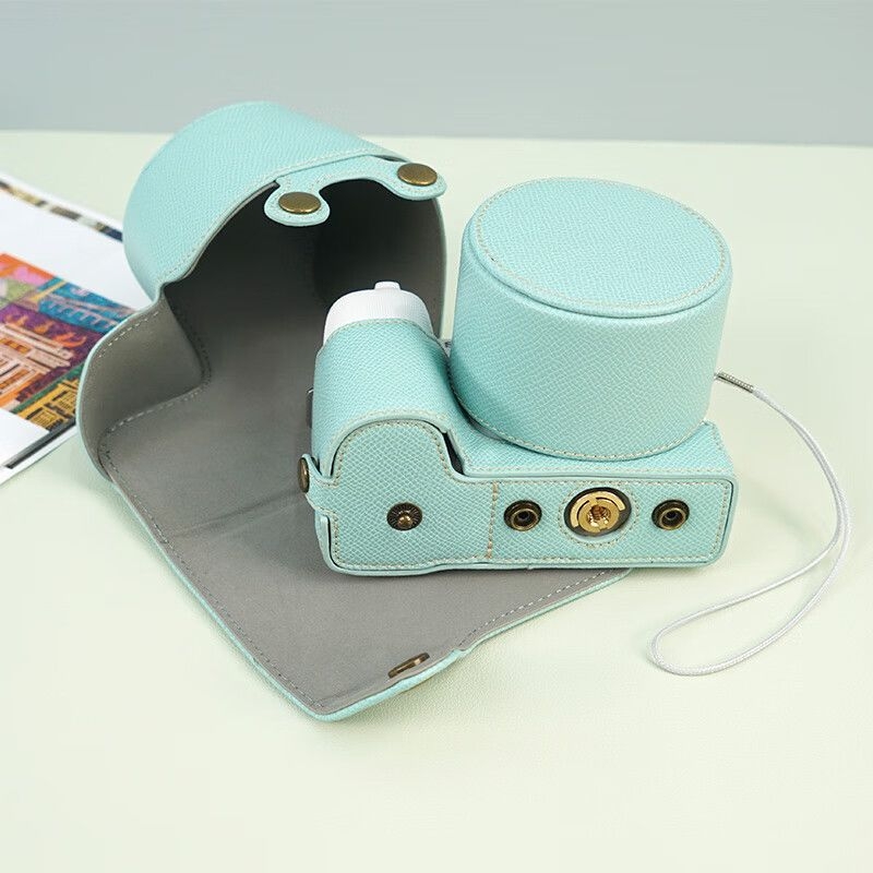 Geantă din piele pentru cameră Sony ZV-E10 II, cu acoperire totală, a doua generație, curea diagonală