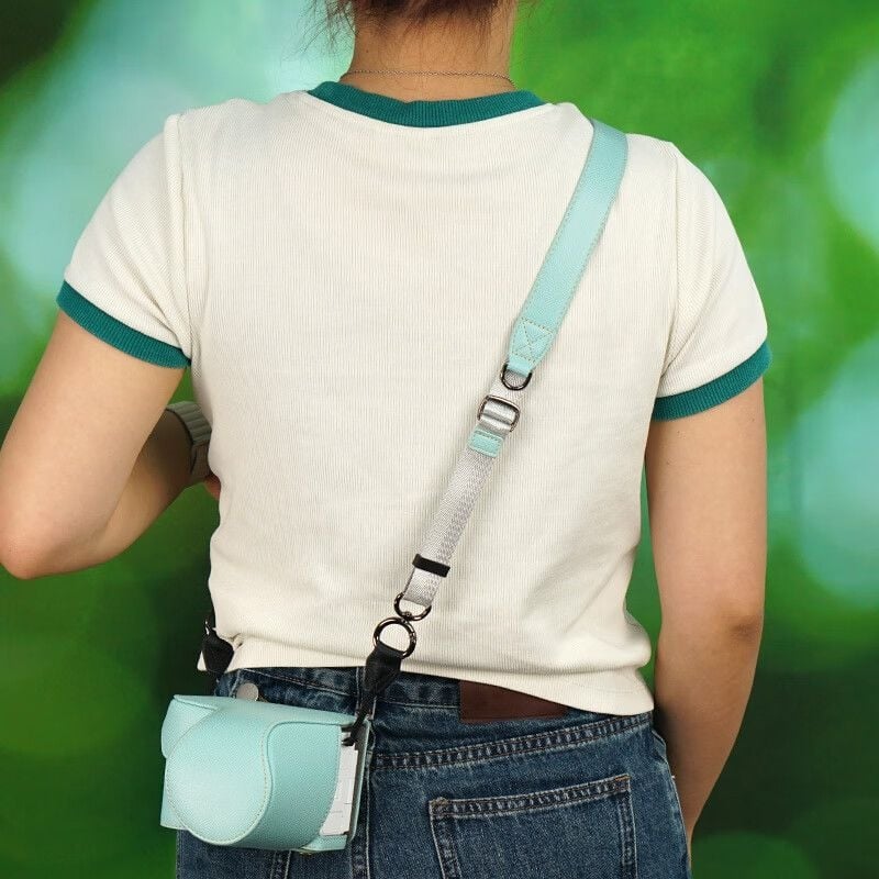 Geantă din piele pentru cameră Sony ZV-E10 II, cu acoperire totală, a doua generație, curea diagonală