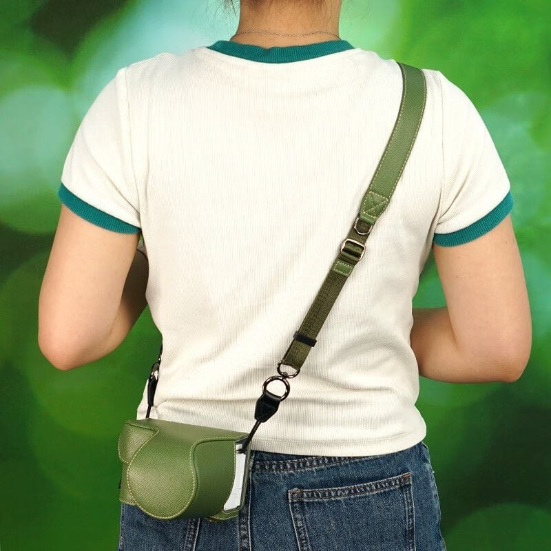 Geantă din piele pentru cameră Sony ZV-E10 II, cu acoperire totală, a doua generație, curea diagonală