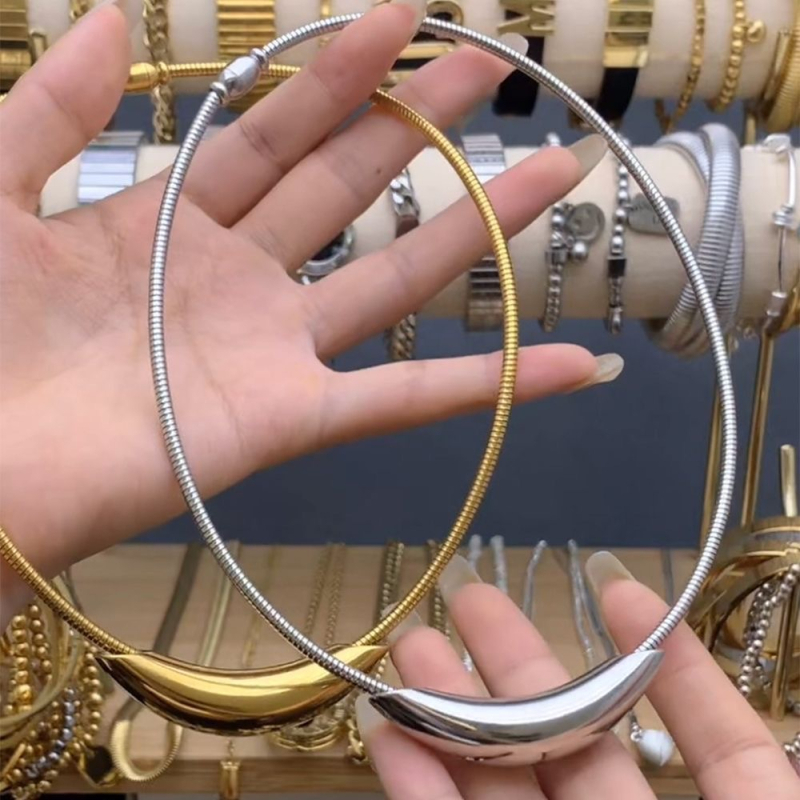 Geometrijski lančić od titan čelika, elektroplatiranje, privjesak titan čelika, 10 g