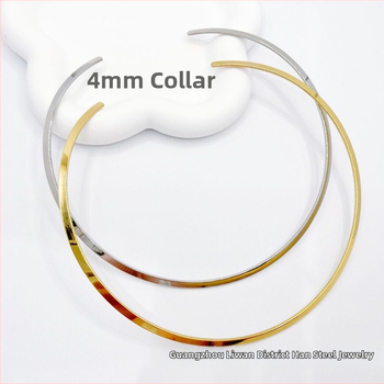 Колие от неръждаема стомана в хип-хоп стил, U-образен дизайн, без висулка, класическа верига