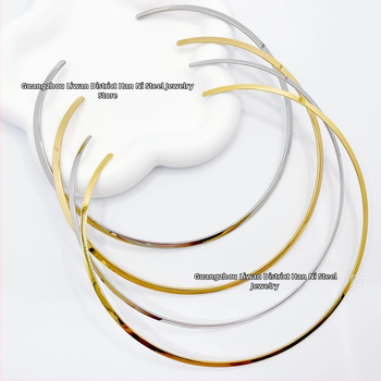 Колие от неръждаема стомана в хип-хоп стил, U-образен дизайн, без висулка, класическа верига