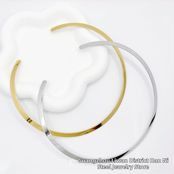 Колие от неръждаема стомана в хип-хоп стил, U-образен дизайн, без висулка, класическа верига