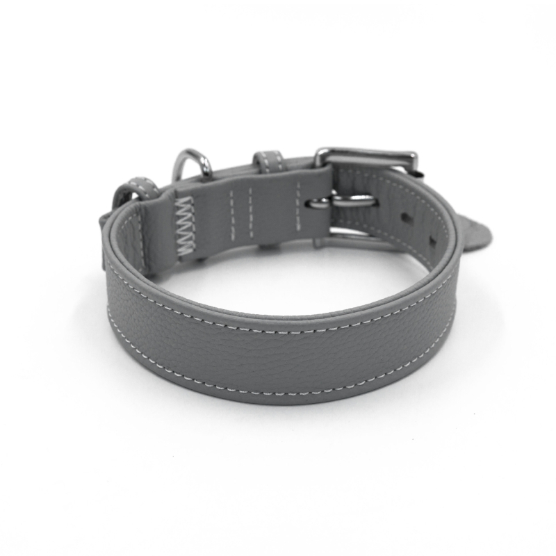 Ovratnik za psa od prave kože s uzorkom liči, kravlja koža, dvostruki sloj ojačane zaštite vrata, Jin Yuda