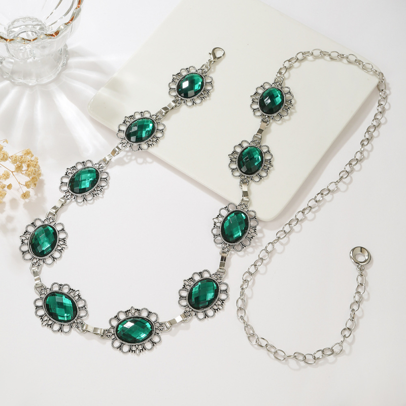 Αλυσίδα μέσης από κράμα με γεωμετρικό σχέδιο και επένδυση μαργαριριών, γυναικείο εθνοτικό στυλ