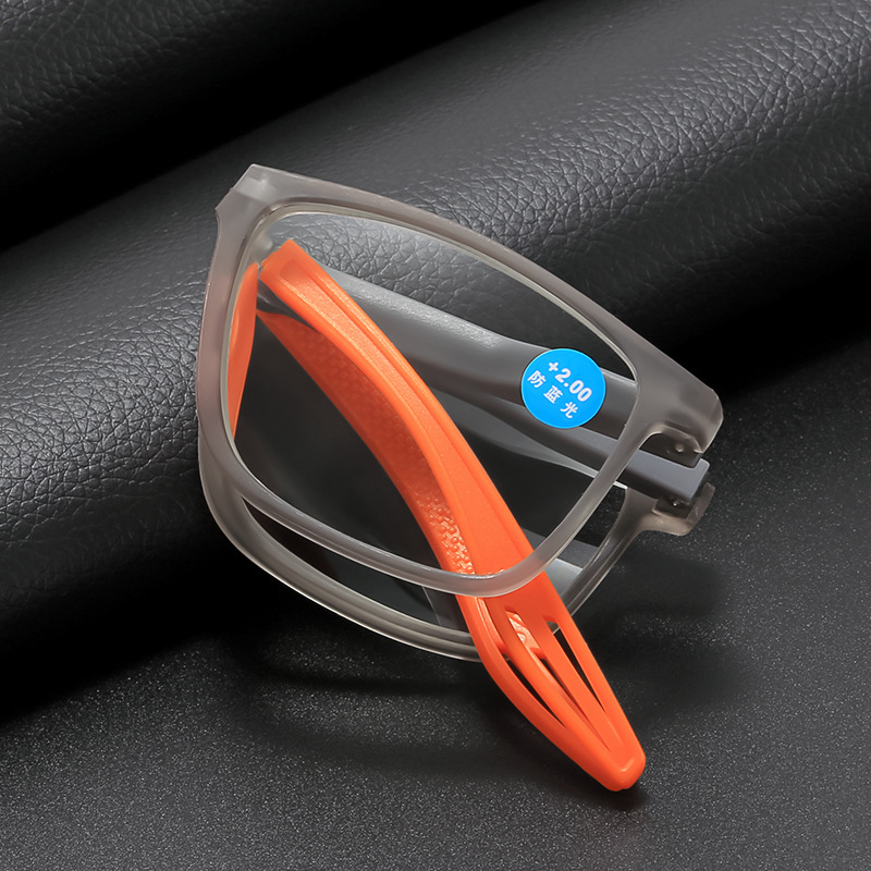 Γυαλιά πρεσβυοπίας με προστασία από το μπλε φως, φορητά αναδιπλούμενα, πλήρες πλαίσιο, τετράγωνος σκελετός, φακοί AC