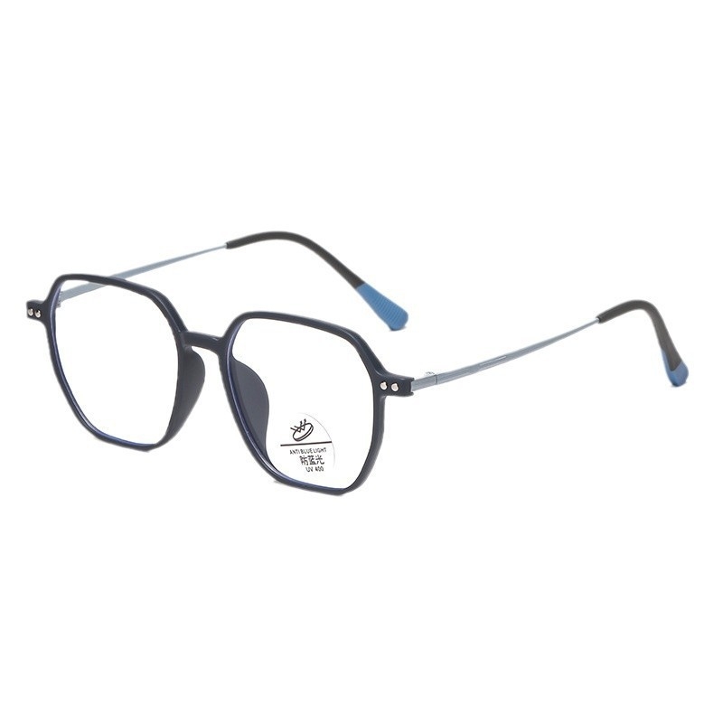 Γυαλιά ανάγνωσης με προστασία κατά της μπλε φωτεινότητας και UV, πλήρης σκελετός από PC, τετράγωνο στυλ, για ενήλικες με μεγάλο πρόσωπο