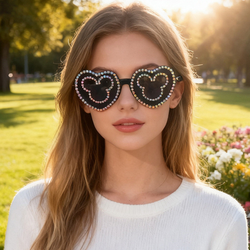 Saulesbrilles ar dimantu inkrustācijām, bezrāmju, unisex, modelis Love 001