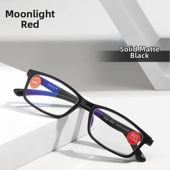 Γυαλιά ανάγνωσης unisex με πλαίσιο TR90, στρογγυλό ημι-πλαίσιο, φακοί PC, αντι-μπλε φως, UV προστασία και ακτινοβολίας