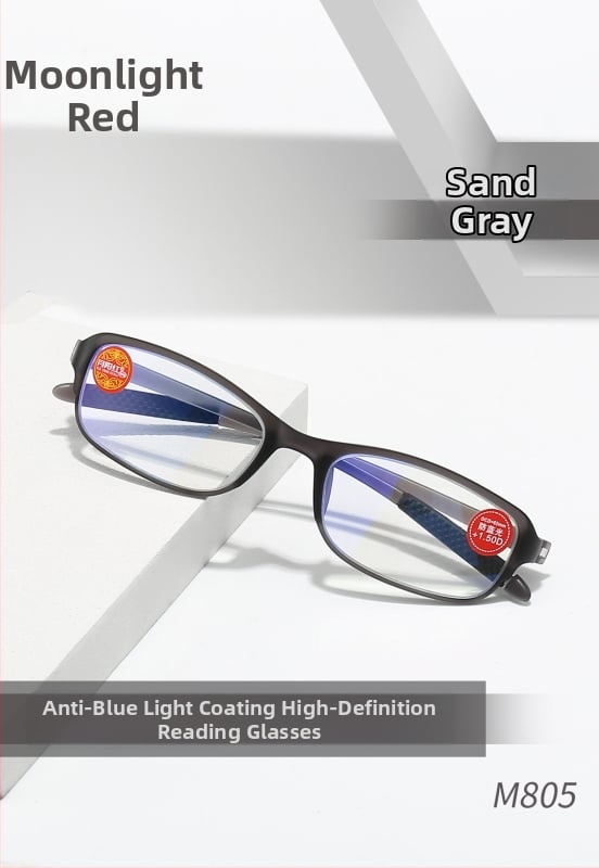 Γυαλιά ανάγνωσης unisex με πλαίσιο TR90, στρογγυλό ημι-πλαίσιο, φακοί PC, αντι-μπλε φως, UV προστασία και ακτινοβολίας