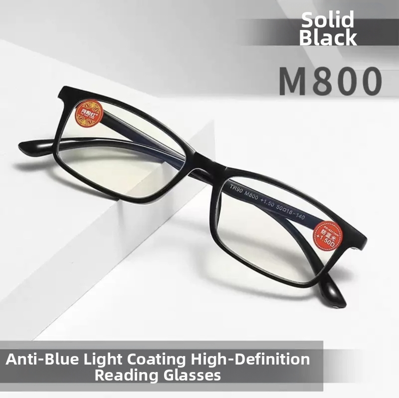 Γυαλιά ανάγνωσης unisex με πλαίσιο TR90, στρογγυλό ημι-πλαίσιο, φακοί PC, αντι-μπλε φως, UV προστασία και ακτινοβολίας