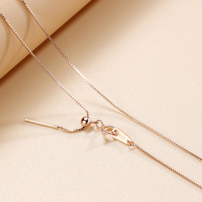 Ogrlica od 925 srebra, podesiva, kutijasti lanac, križni privjesak, unisex