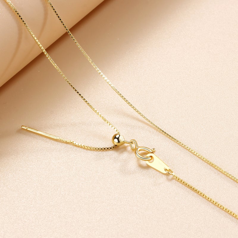 Ogrlica od 925 srebra, podesiva, kutijasti lanac, križni privjesak, unisex