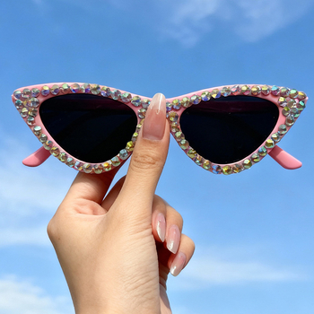 Forest Fox saules brillēs ar lielu rāmi, unisex, ar kristāliem rotātas, pilns rāmis, ziemas 2025 kolekcija