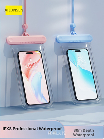 AILUNSEN Ārējā ūdensizturīgā telefona somiņa - skārienjūtīga, ABS+TPU+PVC, der telefoniem līdz 7,2 collām, ūdensizturīga auduma