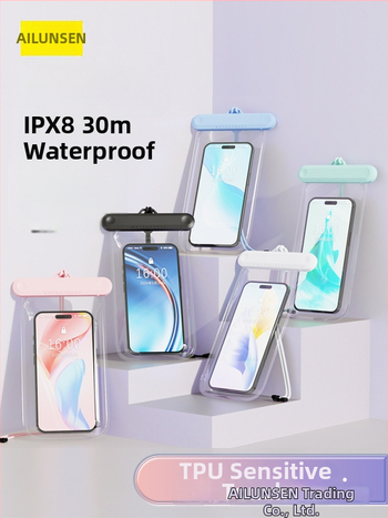 AILUNSEN Ārējā ūdensizturīgā telefona somiņa - skārienjūtīga, ABS+TPU+PVC, der telefoniem līdz 7,2 collām, ūdensizturīga auduma