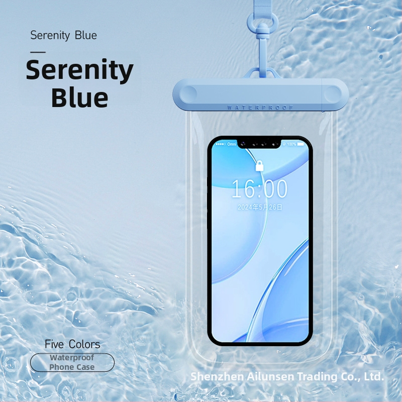AILUNSEN Ārējā ūdensizturīgā telefona somiņa - skārienjūtīga, ABS+TPU+PVC, der telefoniem līdz 7,2 collām, ūdensizturīga auduma