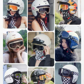 Γυαλιά ποδηλάτου με καθρέφτη — Ρετρό στυλ, αγωνιστικά γυαλιά μοτοσικλέτας, PVC υλικό, όχι για παιδιά