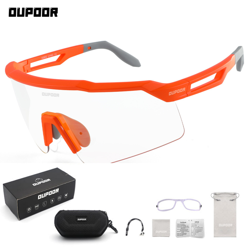 Ποδηλατικά γυαλιά XQ632 με φακούς που αλλάζουν χρώμα, αντιομίχλη, αντιανεμικά
