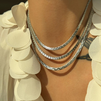 Ogrlica s oštrim lancem, geometrijski privjesak od titan čelika, elektroplating završna obrada, unisex