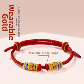 Βραχιόλι οκτώ νημάτων, χειροποίητο πλεκτό, μικτές ύλες, εθνικό στυλ, unisex, αποσπώμενο DIY