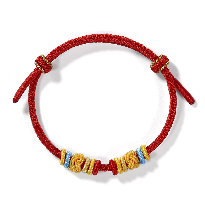 Βραχιόλι οκτώ νημάτων, χειροποίητο πλεκτό, μικτές ύλες, εθνικό στυλ, unisex, αποσπώμενο DIY