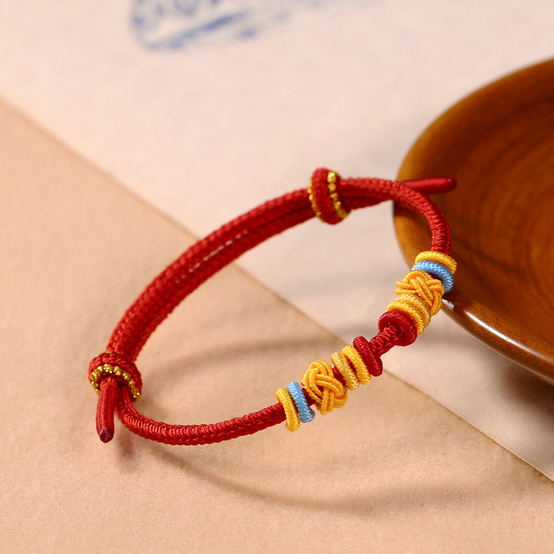 Βραχιόλι οκτώ νημάτων, χειροποίητο πλεκτό, μικτές ύλες, εθνικό στυλ, unisex, αποσπώμενο DIY