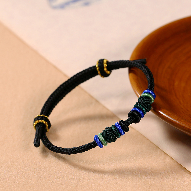 Βραχιόλι οκτώ νημάτων, χειροποίητο πλεκτό, μικτές ύλες, εθνικό στυλ, unisex, αποσπώμενο DIY