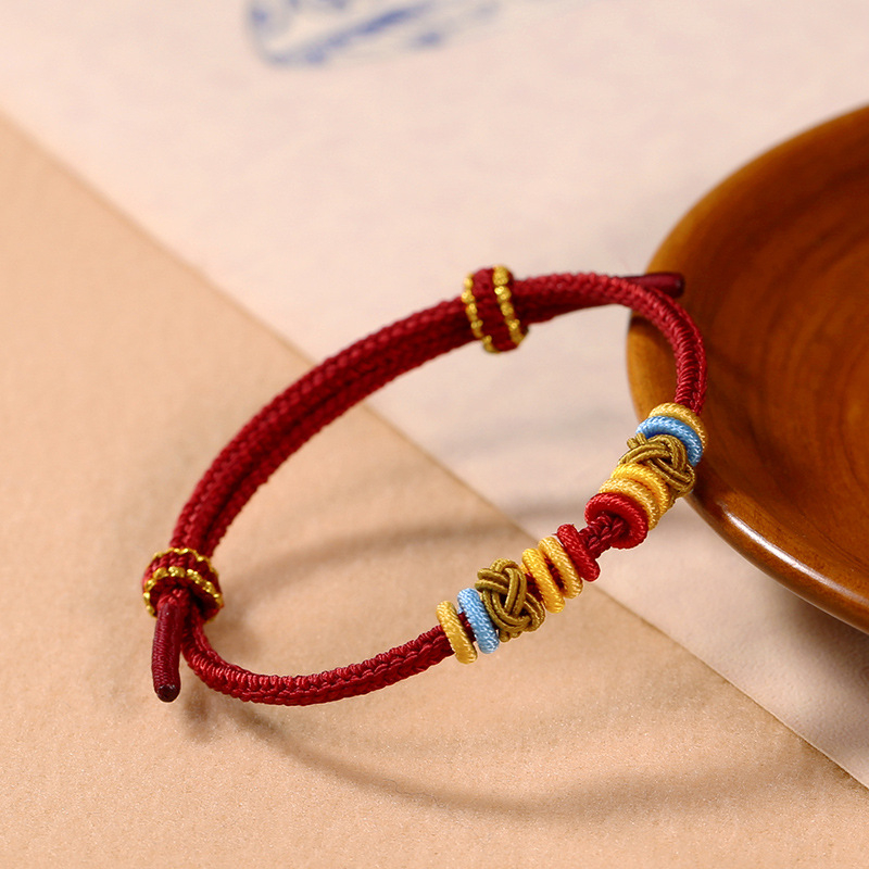 Βραχιόλι οκτώ νημάτων, χειροποίητο πλεκτό, μικτές ύλες, εθνικό στυλ, unisex, αποσπώμενο DIY