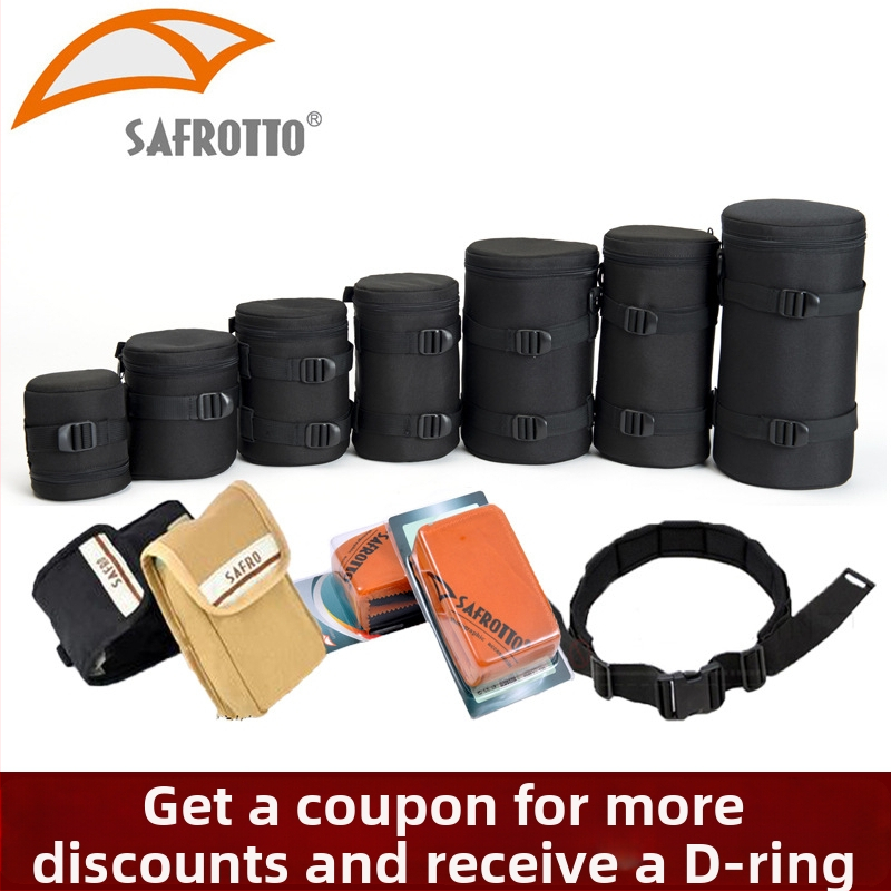 Geantă pentru obiectiv pentru aparat foto cu curea — SAFROTTO/saifutto; ușor de transportat; mostre personalizate; lansare în 2024; garanție națională