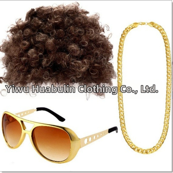 Перука реквизит за диско косплей, 70-те години, пластмаса, полу ръчна и полу-механична изработка