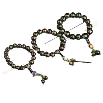 Гривна от глазирано стъкло, дворцов стил, унисекс, ръчна изработка, геометричен дизайн