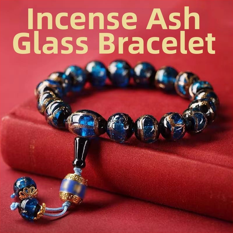 Гривна от глазирано стъкло, дворцов стил, унисекс, ръчна изработка, геометричен дизайн