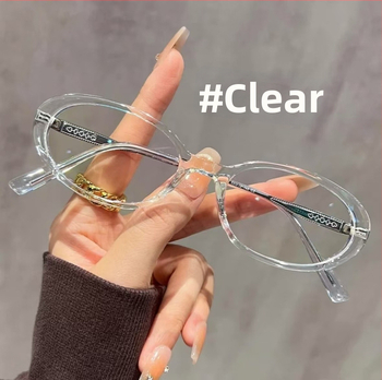 Γυναικείες γυαλιά ανάγνωσης με αντιμπλε φως, οβάλ σκελετός με πλήρη κάσα, συμβατά με φακούς με συνταγή, για ηλικιωμένους