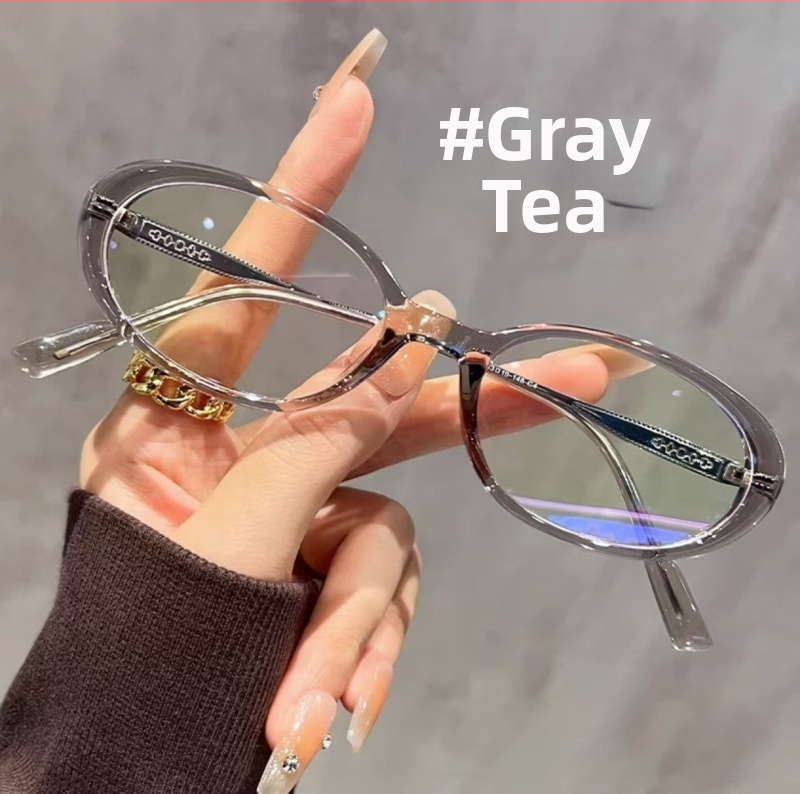 Γυναικείες γυαλιά ανάγνωσης με αντιμπλε φως, οβάλ σκελετός με πλήρη κάσα, συμβατά με φακούς με συνταγή, για ηλικιωμένους