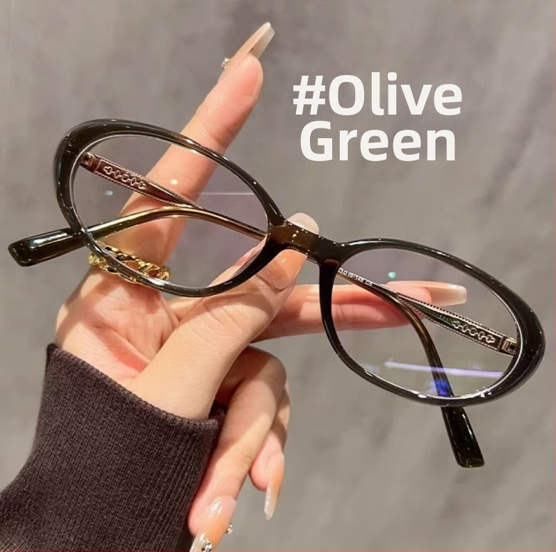 Γυναικείες γυαλιά ανάγνωσης με αντιμπλε φως, οβάλ σκελετός με πλήρη κάσα, συμβατά με φακούς με συνταγή, για ηλικιωμένους