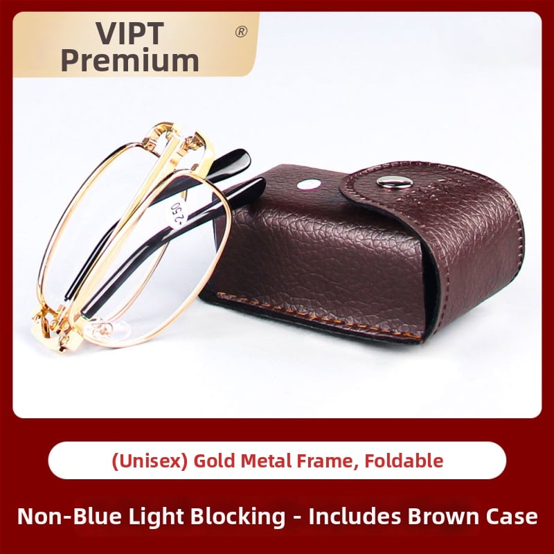 Μεταλλικά αναδιπλούμενα γυαλιά ανάγνωσης για πρεσβυωπία, αντι-μπλε φως, διπλής όρασης, unisex, φακοί PC, μοντέλο J138