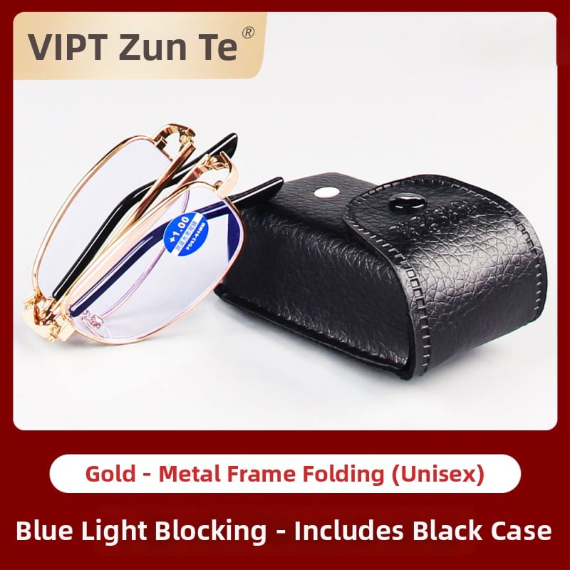 Μεταλλικά αναδιπλούμενα γυαλιά ανάγνωσης για πρεσβυωπία, αντι-μπλε φως, διπλής όρασης, unisex, φακοί PC, μοντέλο J138