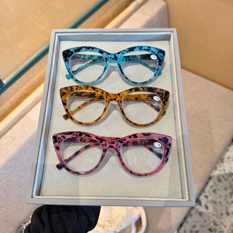 Γυαλιά ανάγνωσης, στυλ γάτας-ματιών, προσωποποιημένος μοντέρνος σχεδιασμός για ενήλικες με μεγάλο πρόσωπο, πλήρες πλαίσιο σε στυλ πεταλούδας (Φακοί: Pcs; Υλικό φακών: Pcs; Κατασκευή: πλήρες πλαίσιο; Στυλ: πεταλούδα; Κατάλληλα για μεγάλα πρόσωπα)